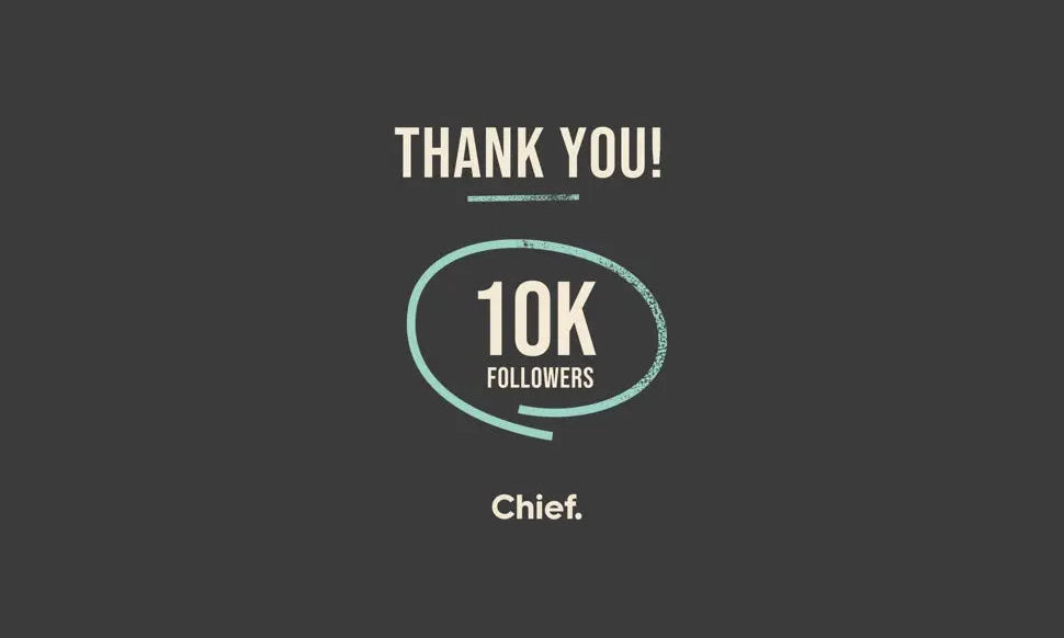 We are now 10k on Instagram. Thank you! - Chief Nutrition