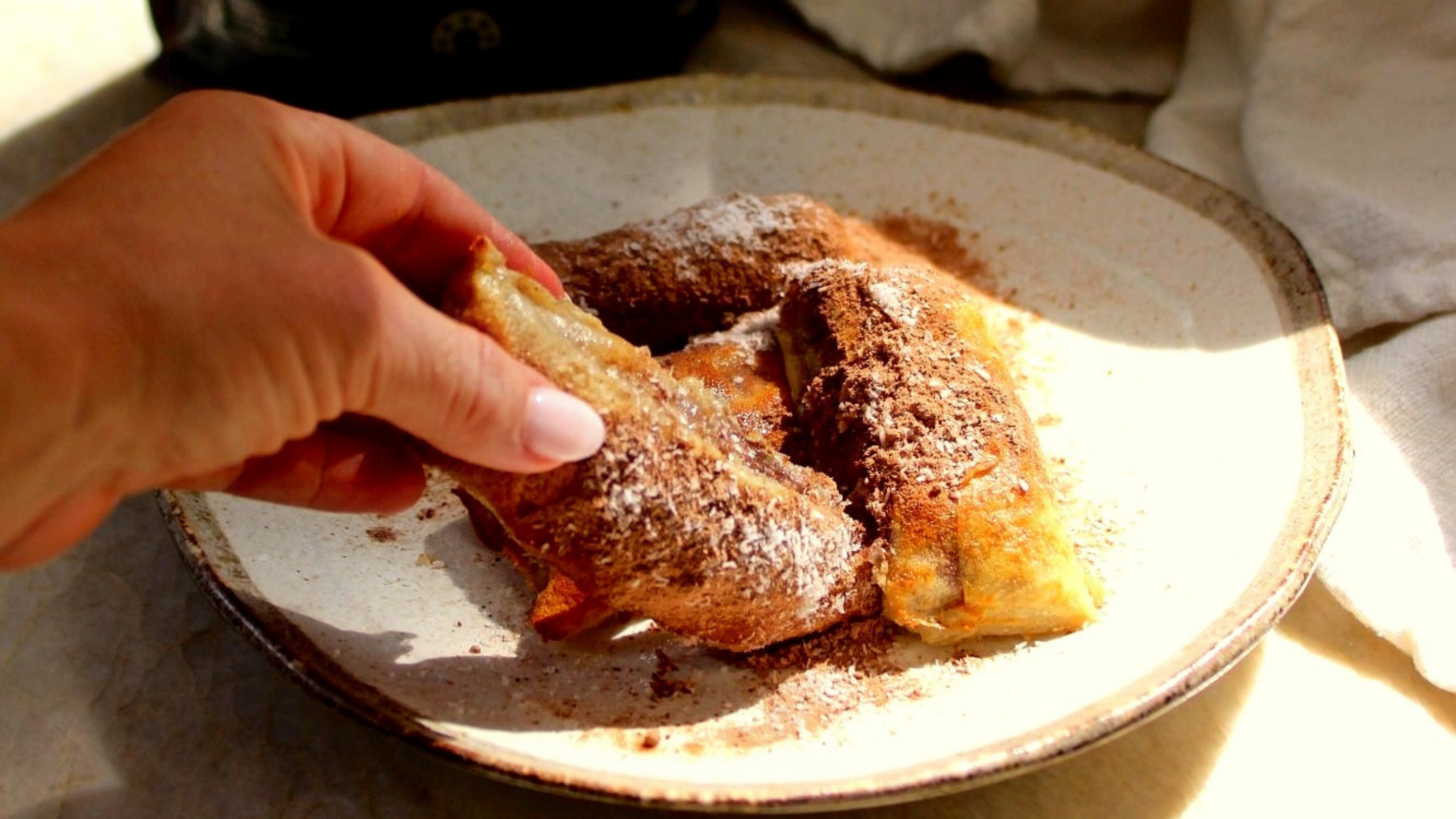 Choc Banana Hand Roll