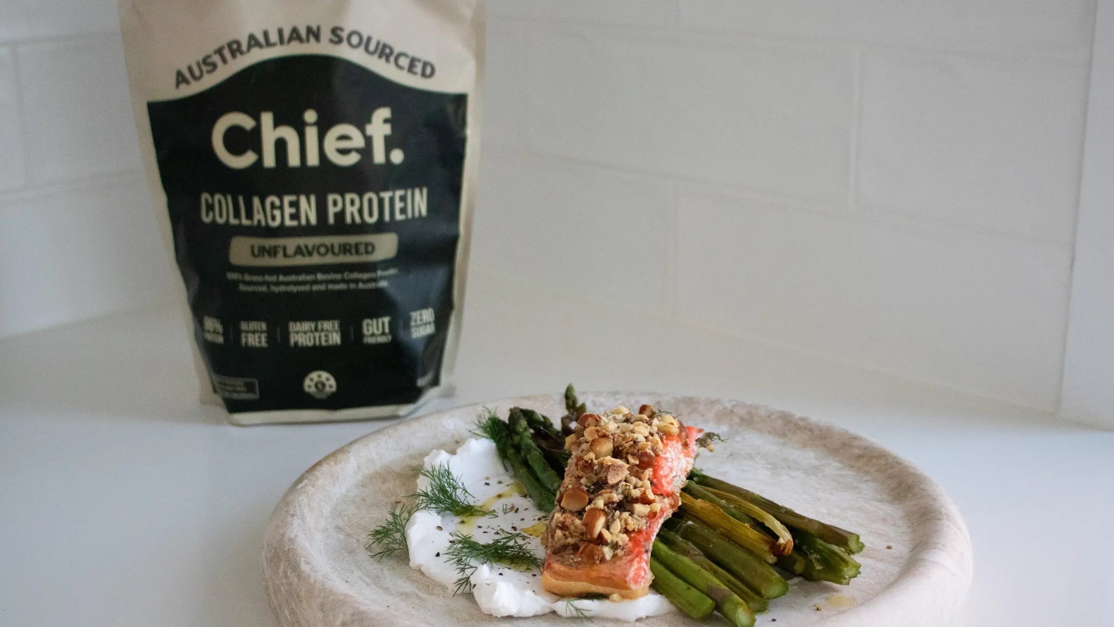 Crispy Collagen Crusted Salmon - Chief Nutrition