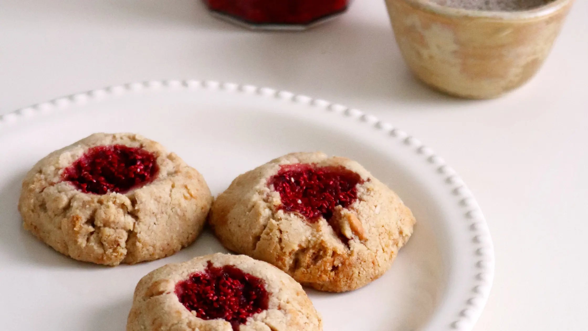 Shortbread Jam Drop Collagen Cookies - Chief Nutrition