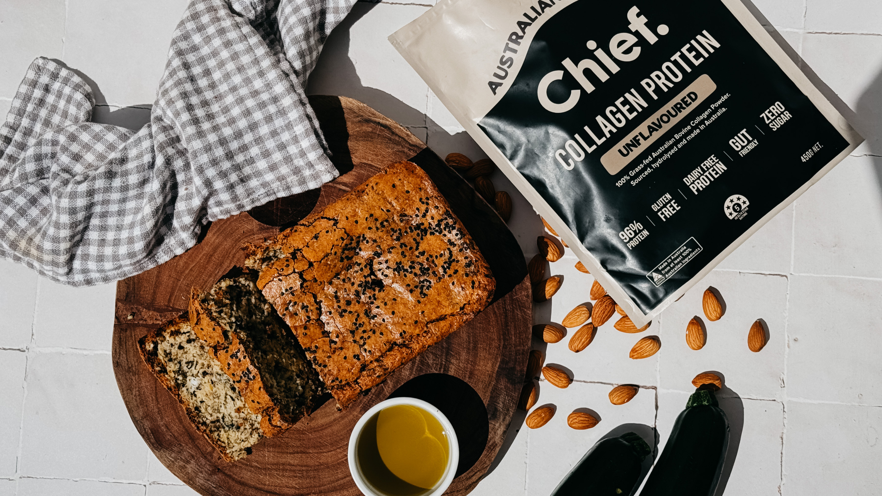 Savoury Zucchini Protein Bread