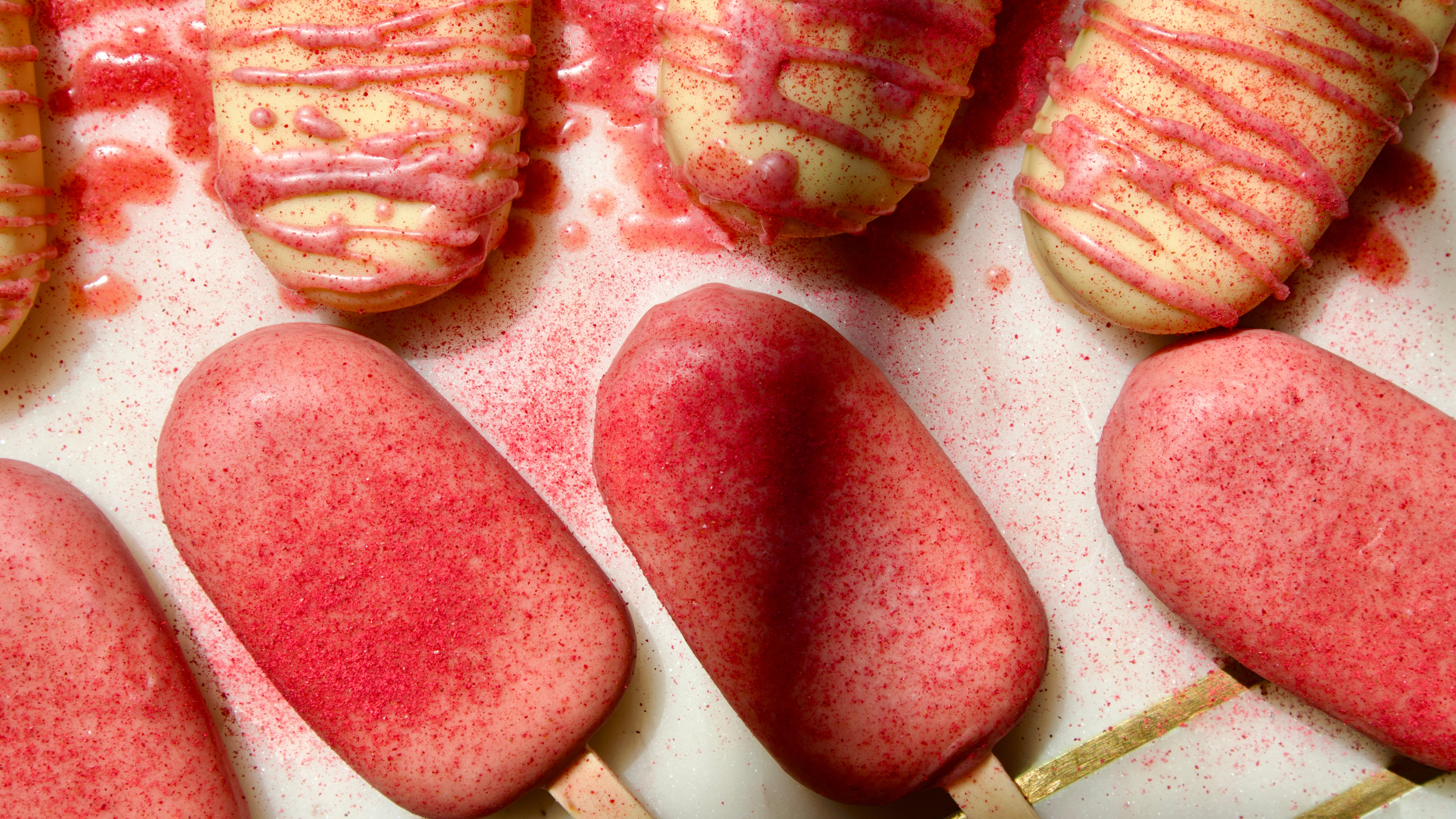 Strawberries & Cream Popsicles