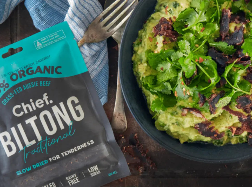Creamy Guacamole with Biltong - Chief Nutrition