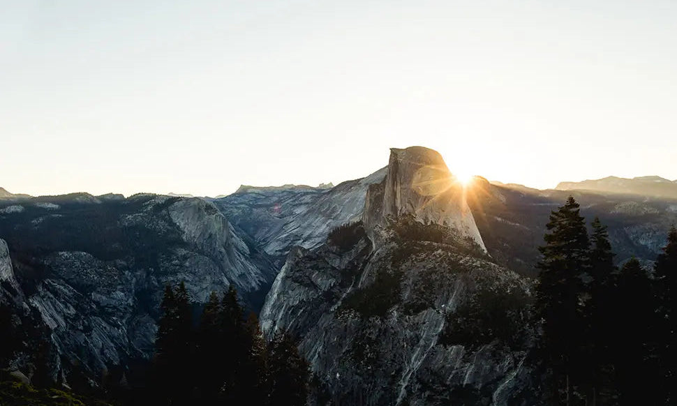 Trail running in Yosemite national park