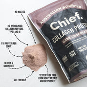 Collagen Protein Powder - Dark Chocolate (30 serves) Supplements Chief Nutrition