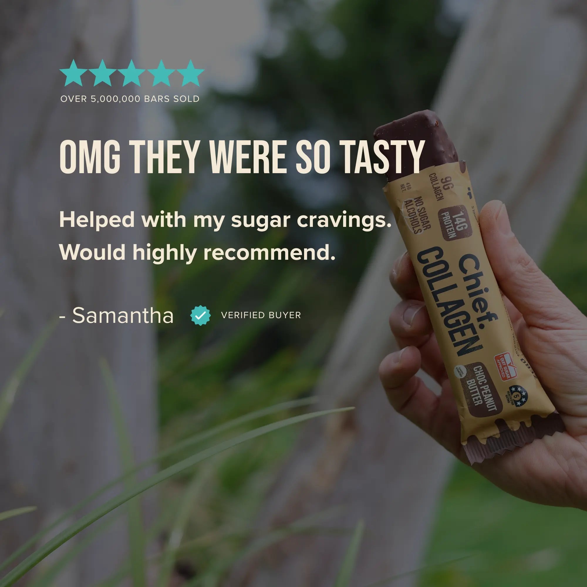 Collagen Protein Bar - Choc Peanut Butter (12 bars) Chief Nutrition