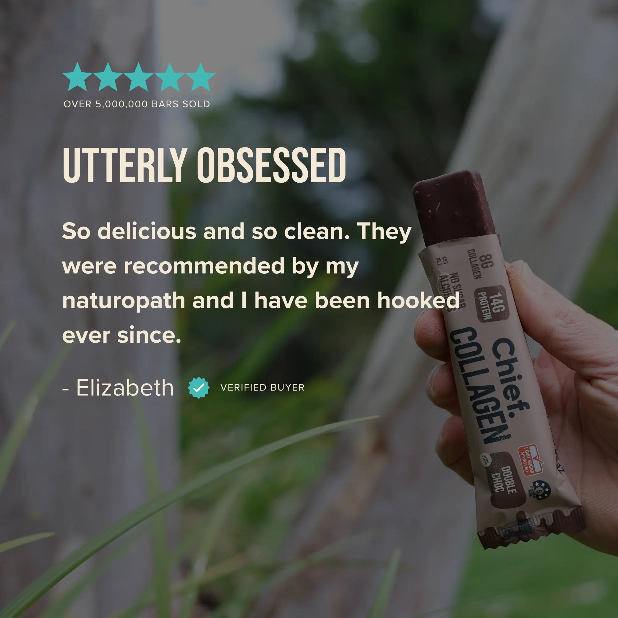 Collagen Protein Bar - Double Choc (12 bars) Chief Nutrition