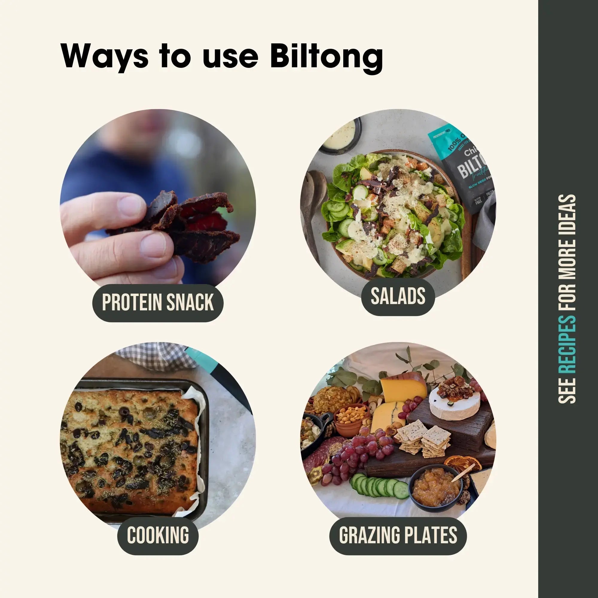 Grass-fed Biltong - Carnivore (10 x 2oz bags) Biltong Chief Nutrition