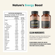 Organic Beef Liver Supplement (120 Capsules) Chief Nutrition
