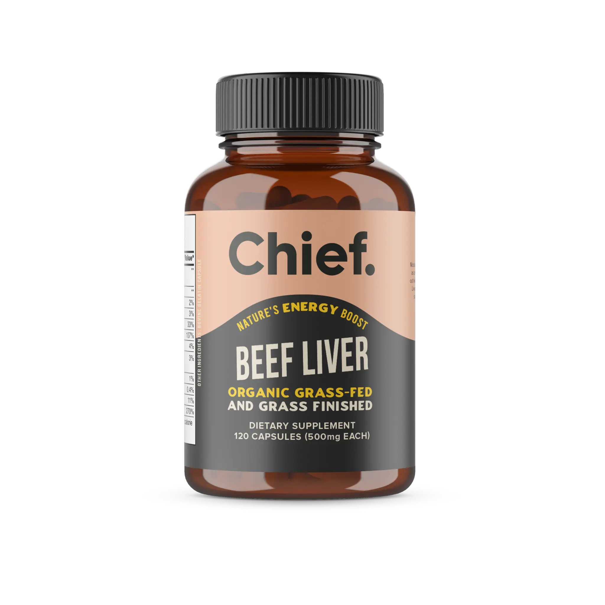 Organic Beef Liver Supplement (120 Capsules)