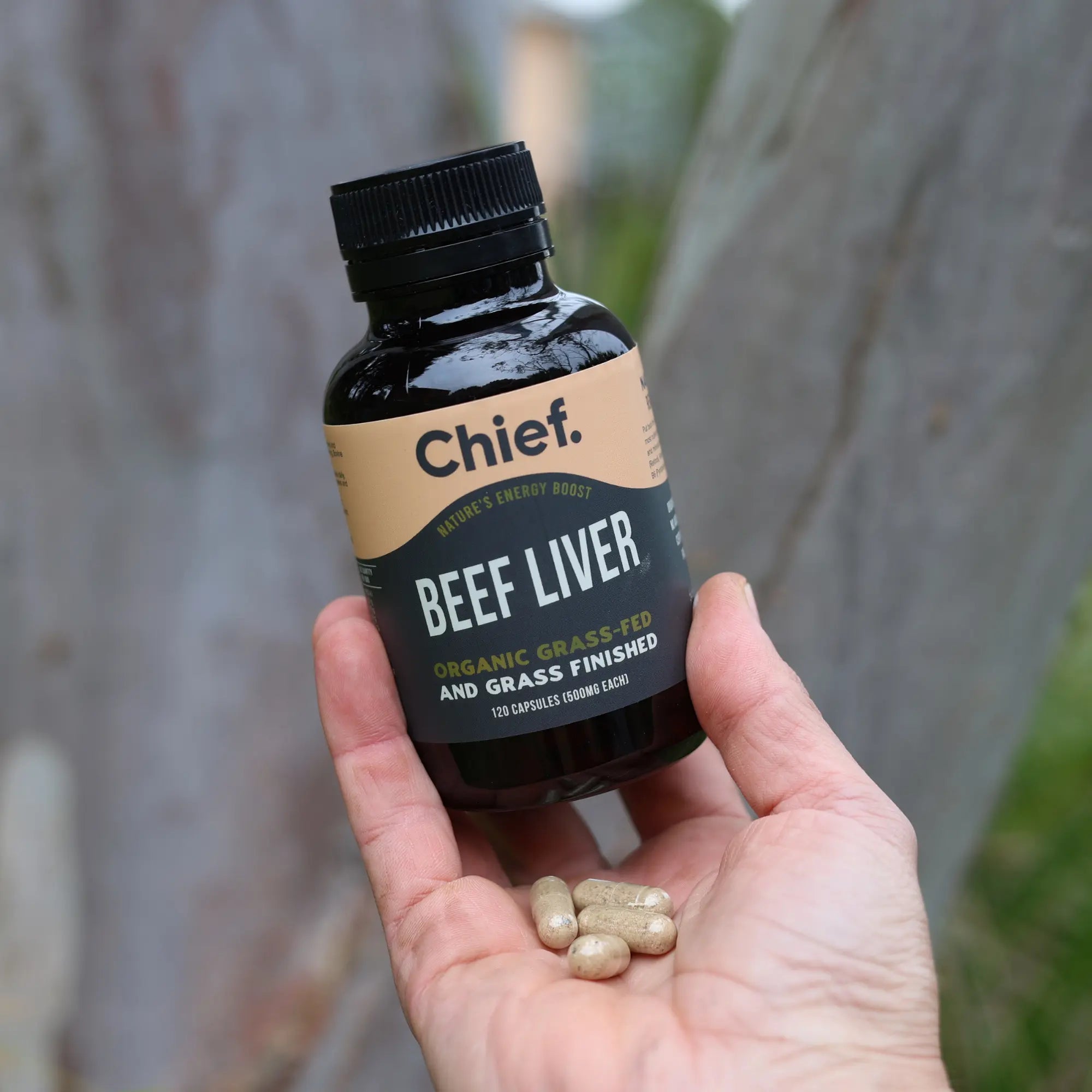Organic Beef Liver Supplement (120 Capsules) Supplements Chief Nutrition