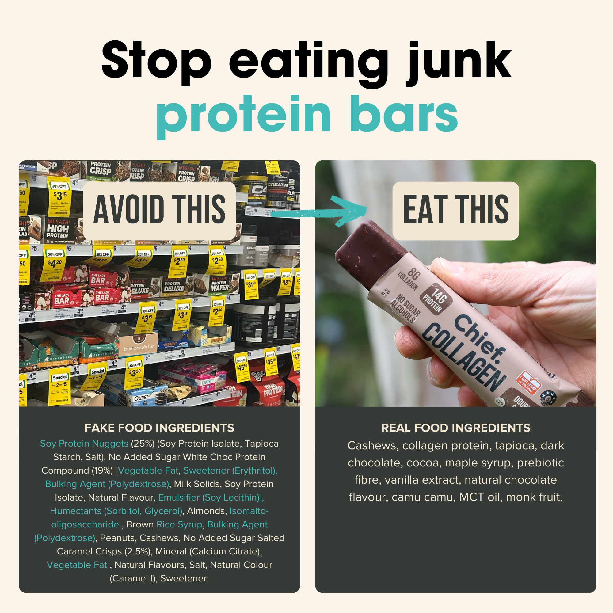 Collagen Protein Bar - Double Choc (12 bars)
