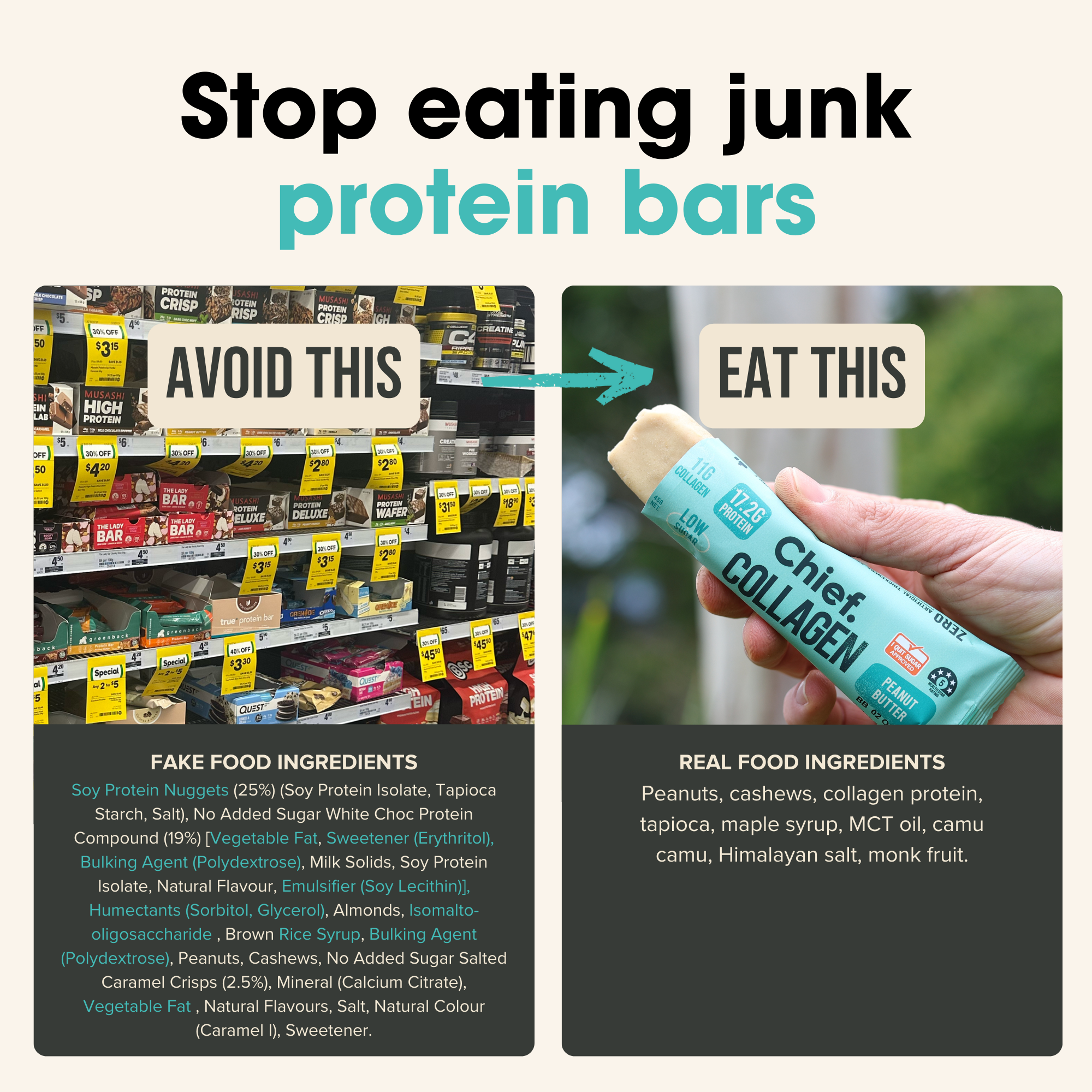 Collagen Protein Bar - Peanut Butter (12 bars)