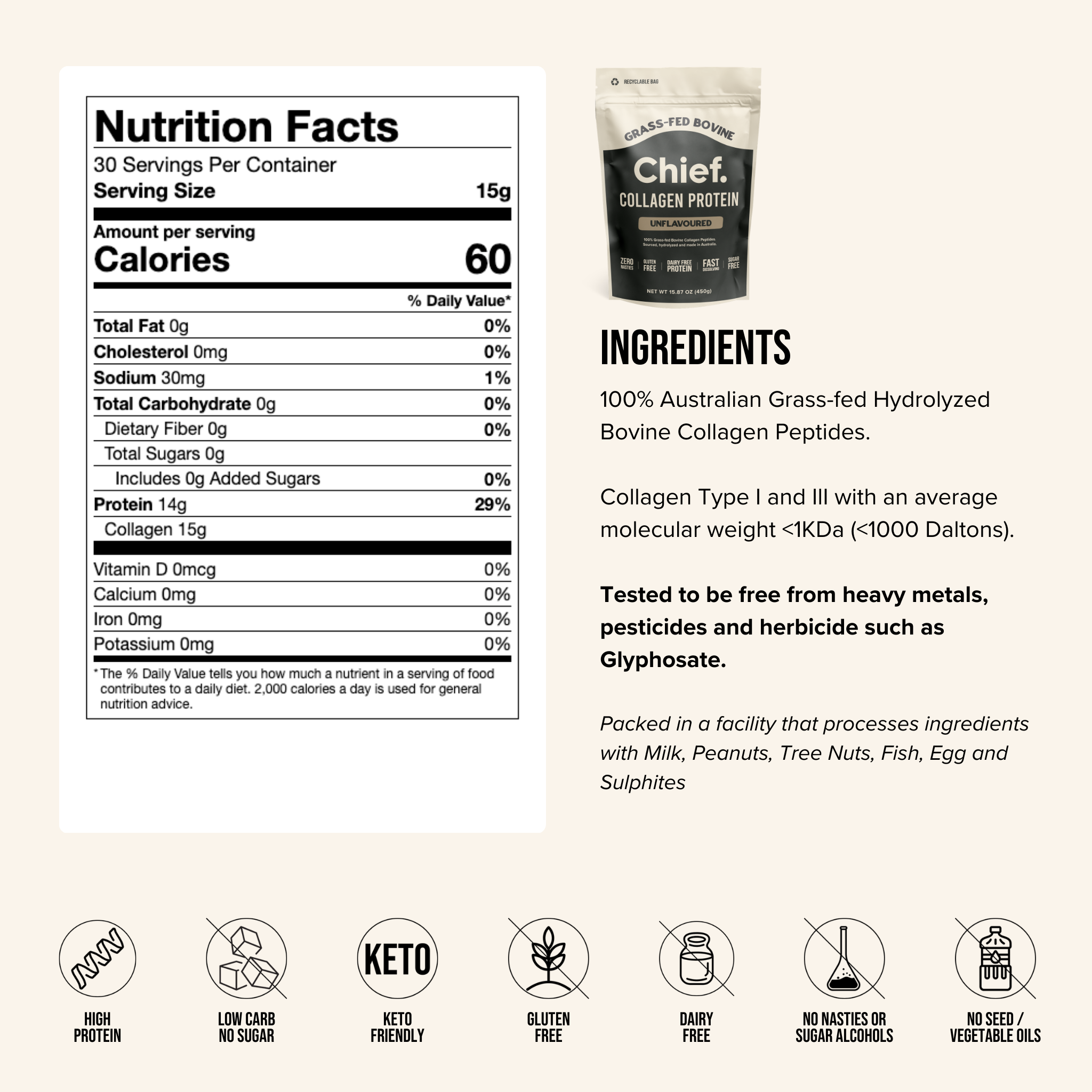 Collagen Protein Powder - Unflavored